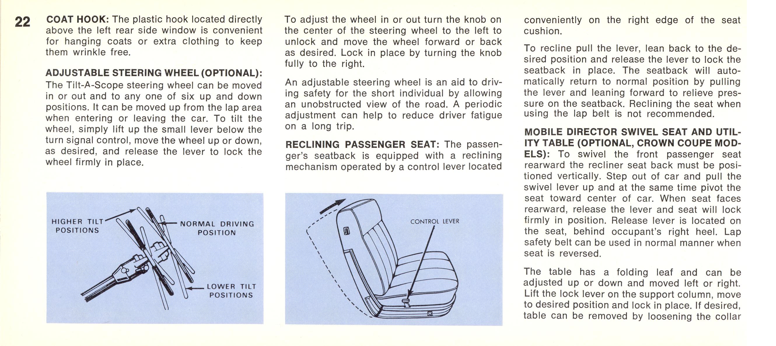 1968 Chrysler Imperial Owners Manual Page 22
